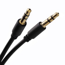 Ultra Slim 3.5mm Jack Cable Stereo Audio AUX Gold Plated 50cm/1m/2m/3m/5m/10m