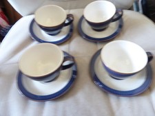 Denby Storm 4 cups and saucers