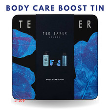 Ted Baker Mens Grooming Body Care Boost Trio Tin Gift Set NEW 2025