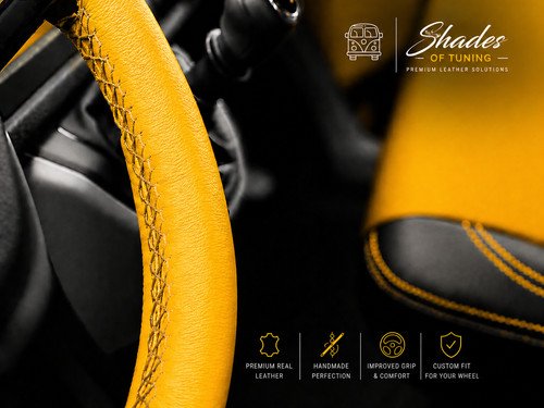 Leather steering wheel cover - leather,