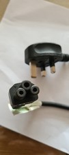 Power Cord UK Plug to C5 Clover Leaf CloverLeaf Lead 2m Cable Black