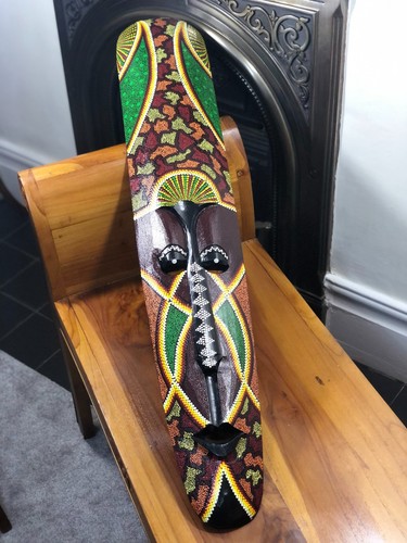 Tiki wooden tribal mask - tiki, 100cm