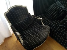 Knole black Stripe Velvet