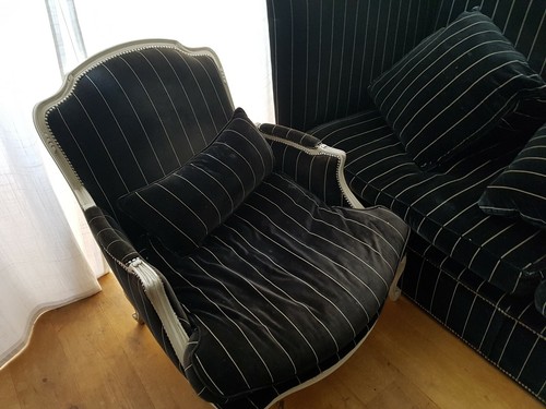 Knole black stripe velvet - knole,
