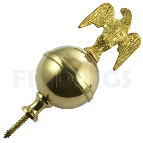 Brass ball eagle spire finial
