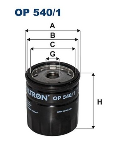 Fits filtron 540 oil - filtron, op