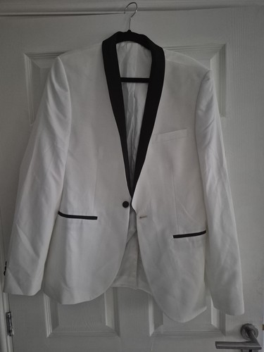 Men white tuxedo jacket size - jacket,