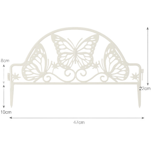 Garden edging pieces white - edging,