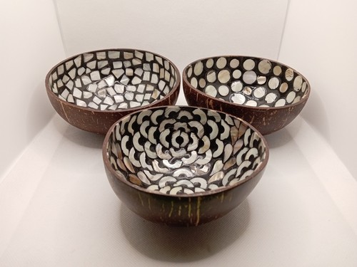 Hand crafted coconut bowls - hand,