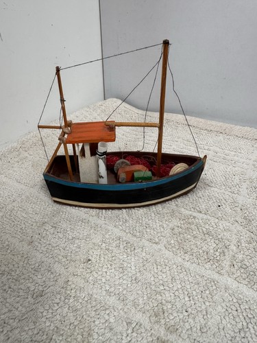 Vintage handmade fishing boat - handmade,