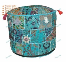 Indian floral pouf - pouf, ottoman