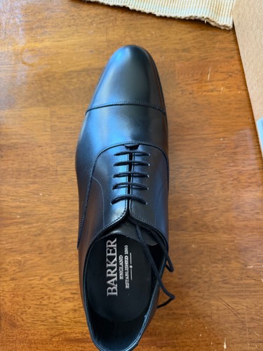 Barker bank black calf toe - black, cap