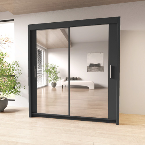 Modern mirror sliding door - mirror,