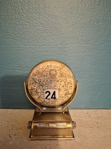 Vintage metal globe flip - metal,