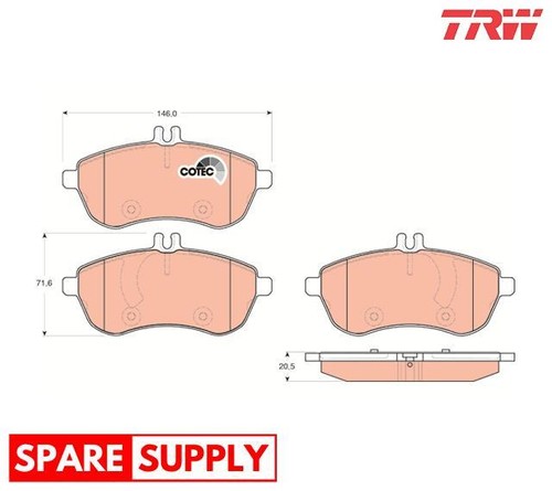 Brake pad set - pad,