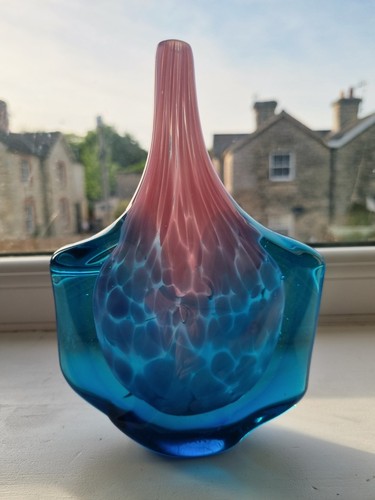 Mdina glass vase axehead - mdina,