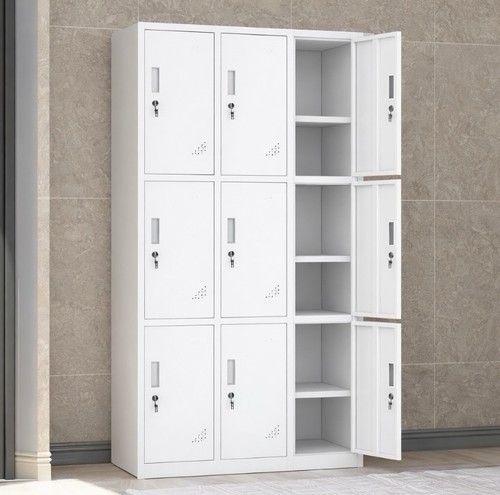 White steel locker storage - white,