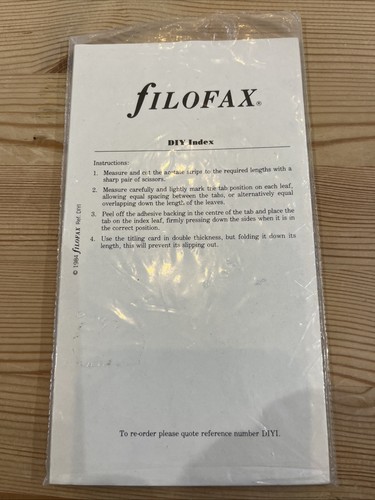 Filofax diy index inserts - index, -inserts