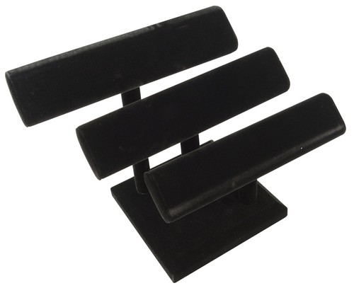Black velvet bangle bracelet - black,