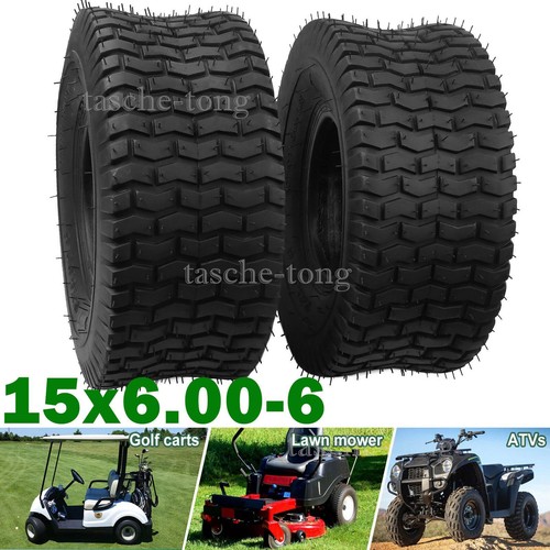 Pair tyre 15x6 ride on - pair,