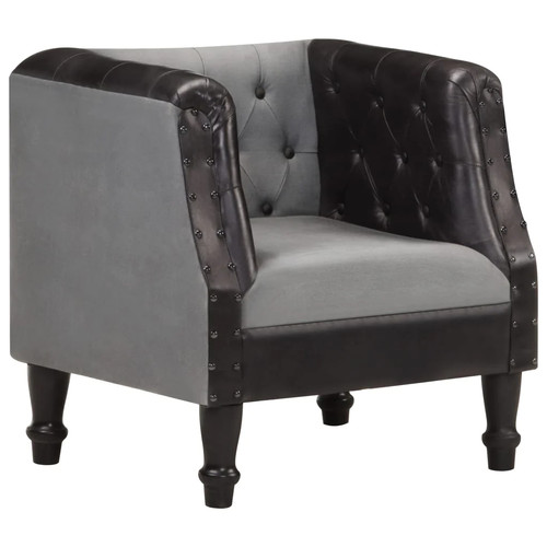 Nnevl tub chair black real - black,