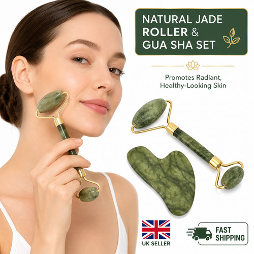 Jade face massage roller - ,