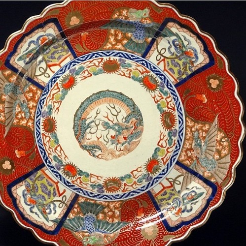 Old imari large plate - old,