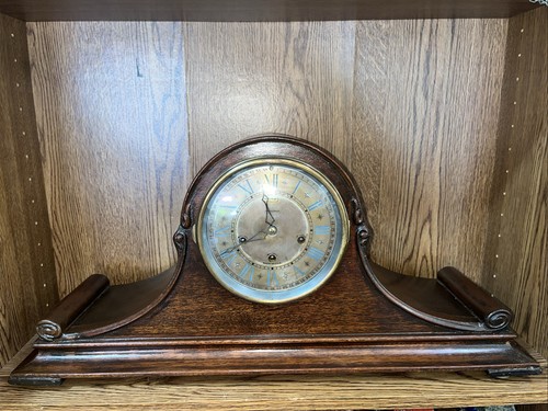 Ansonia vintage metal mantel - vintage,