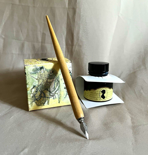 Wood calligraphy dip - calligraphy, pen