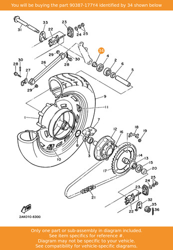 Yamaha collar 90387 177y4 - 90387-177y4, oem