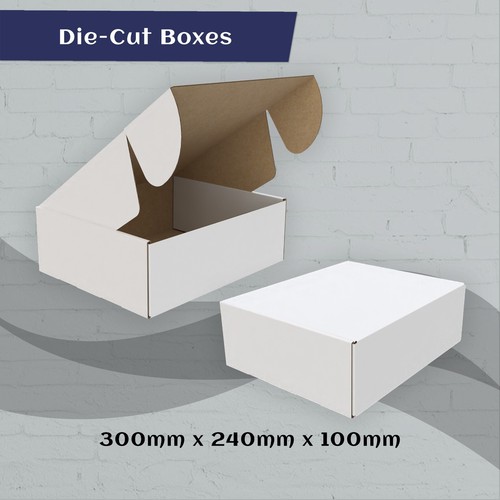 White die cut postal - postal, storage