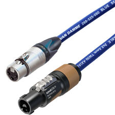 Speakon to Female XLR Speaker Cable Van Damme Blue 2.5 Passive Lead 2 Core Lead