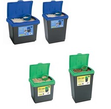 PET FOOD DRY FOOD BIN WINTER GRIT SALT BIN DOG BIRD CAT FOOD CONTAINER PLASTIC 