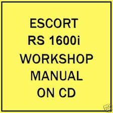 FORD ESCORT RS 1600i WORKSHOP MANUAL (ON CD)