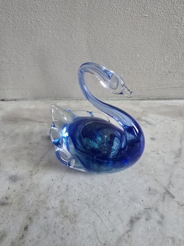 Glass figurine vintage heron - glass,