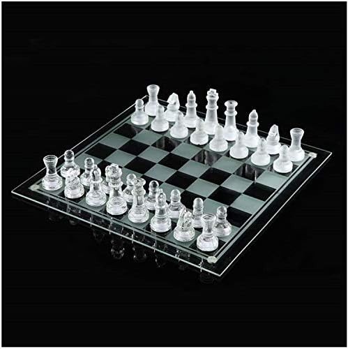 Glass chess set traditional - glass,