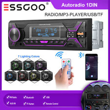 Single 1 DIN Car Radio Bluetooth Stereo MP3 Player 2USB/TF/FM/AUX Head Unit CD