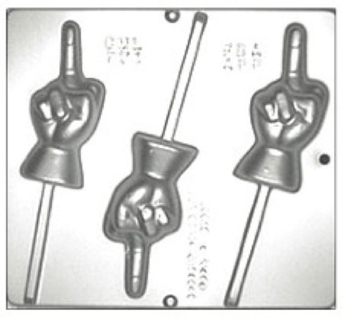 Middle finger lollipop - middle,