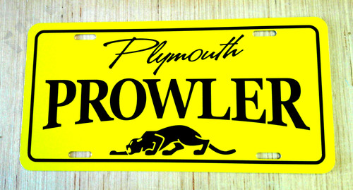 Yellow plymouth prowler plate - plymouth,