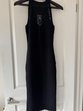 Lipsy Black Dress Bodycon Size