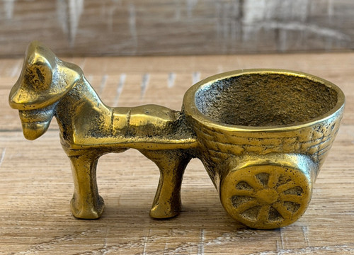 Vintage brass donkey - brass,