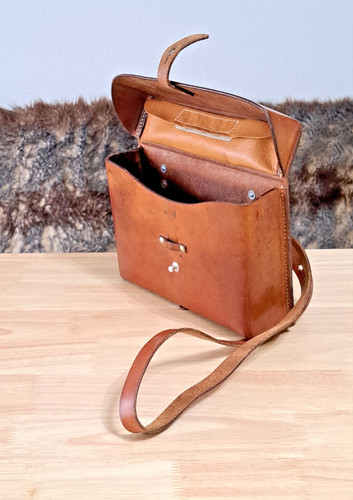 Swiss vintage leather bag - swiss,