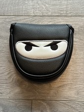 Ninja Golf Mallet Putter Head Cover - Black - Embroidered - New