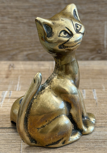 Vintage peerage brass cat - vintage,