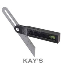 ADJUSTABEL SLIDING BEVEL ANGLE FINDER WITH SPIRIT LEVEL 8" 200mm WOODWORKING ABS