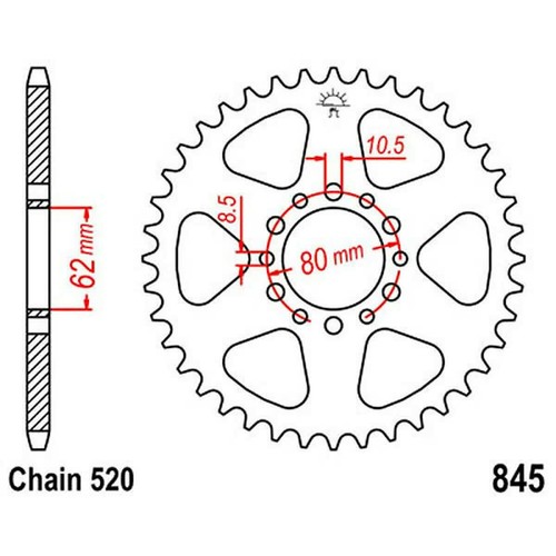 Jtr845 crown 41 teeth - jtr845.41,