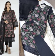 Indian Pakistani Salwar Kameez Suit Stitched Size S & M 3-Piece Linen Fabric New