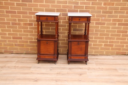 Pair victorian bedside - pair, of