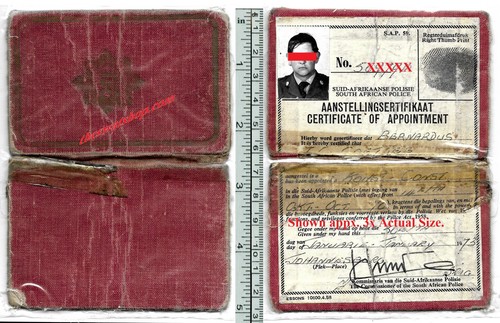South africa police card - id,