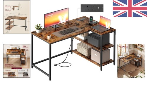 Shaped corner desk - l,